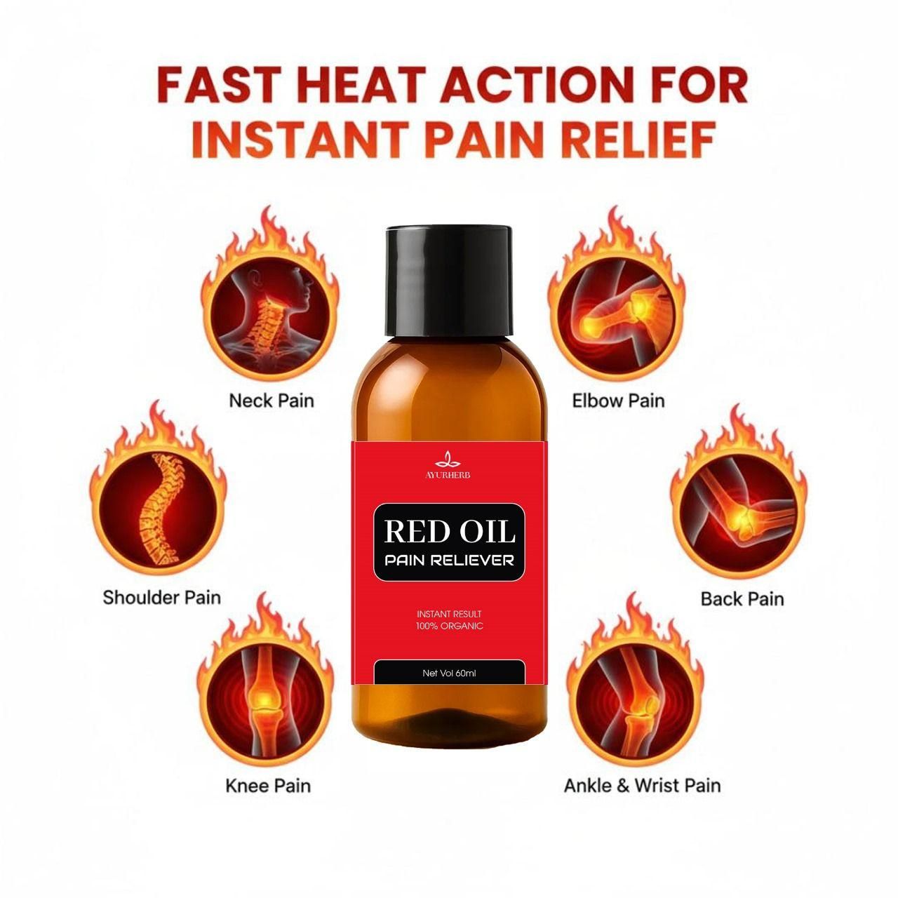 Instant Pain Relief Red Oil 60ml