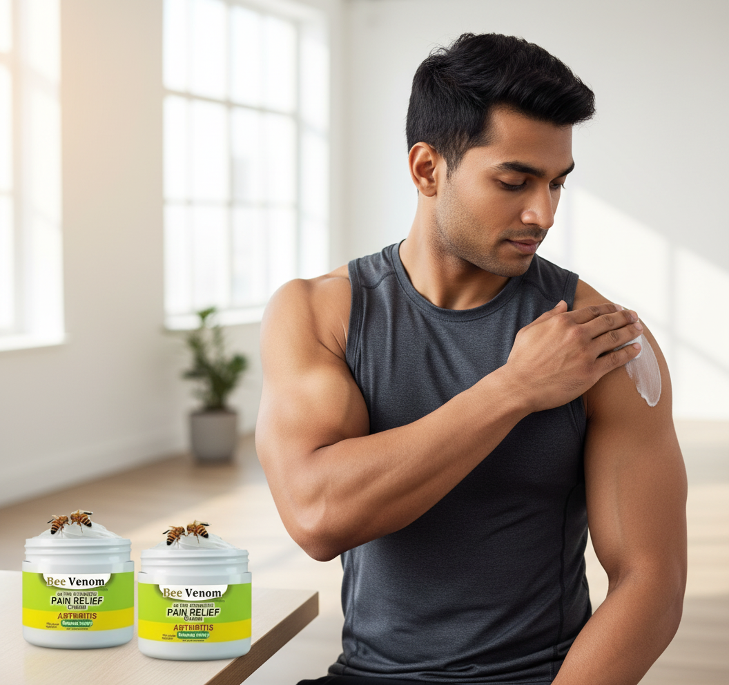 Bee Venom Joint and Bone Therapy Cream Side-View Mockup