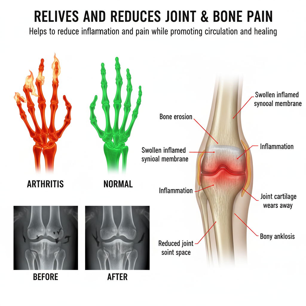 Joint & Bone Pain Relief Infographic - Corrected Text