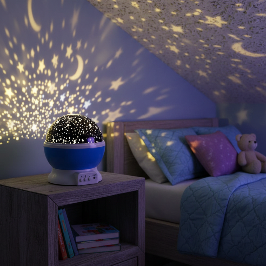 Star Projector Night Light Mockup